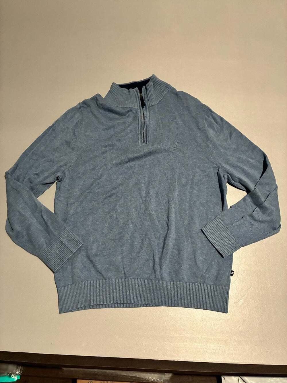 Nautica Quarter-Zip Sweater Blue